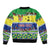 Personalised Malampa Fiji Forever Sleeve Zip Bomber Jacket Tagimoucia Polynesian Sand Drawing - Polynesian Pride
