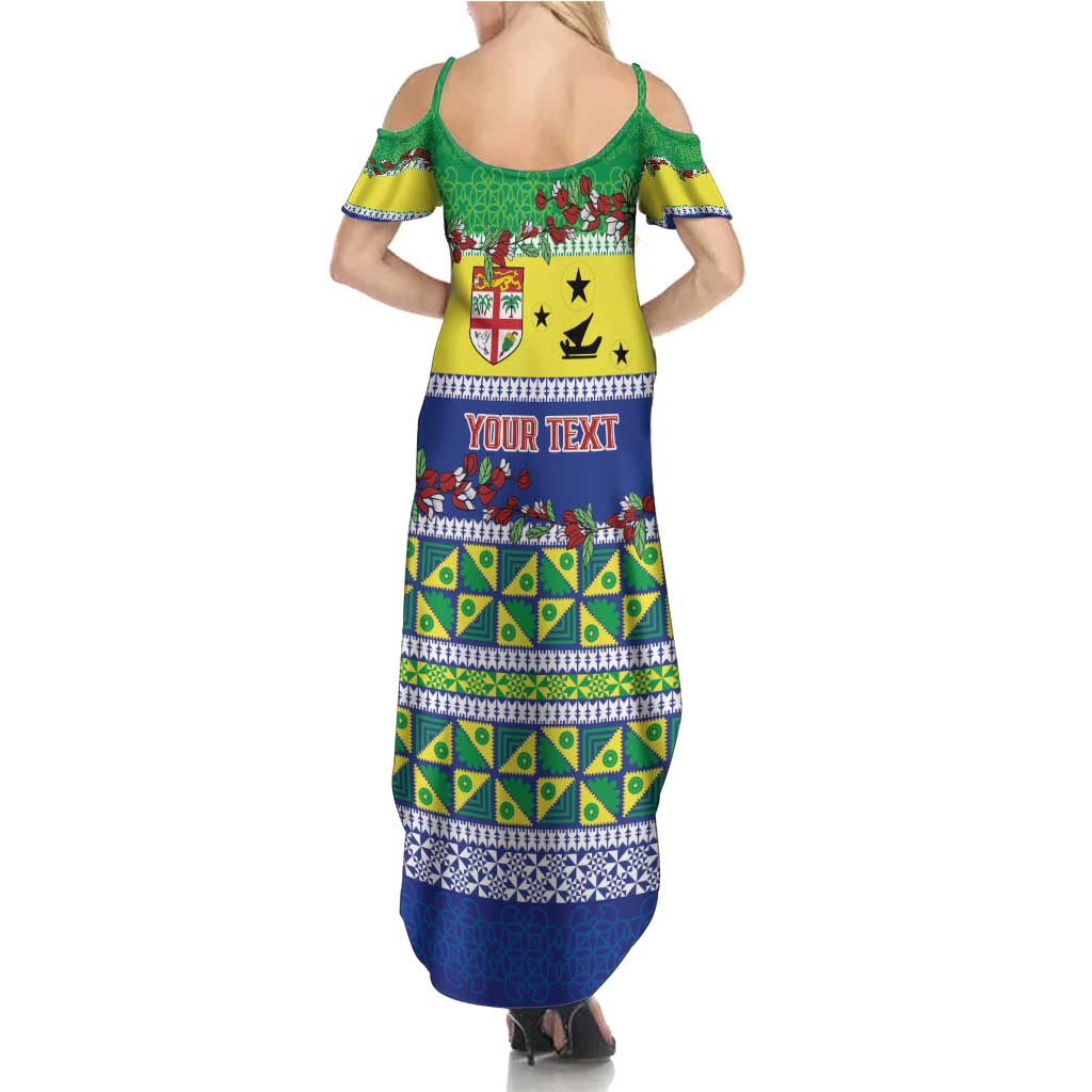 Personalised Malampa Fiji Forever Summer Maxi Dress Tagimoucia Polynesian Sand Drawing - Polynesian Pride