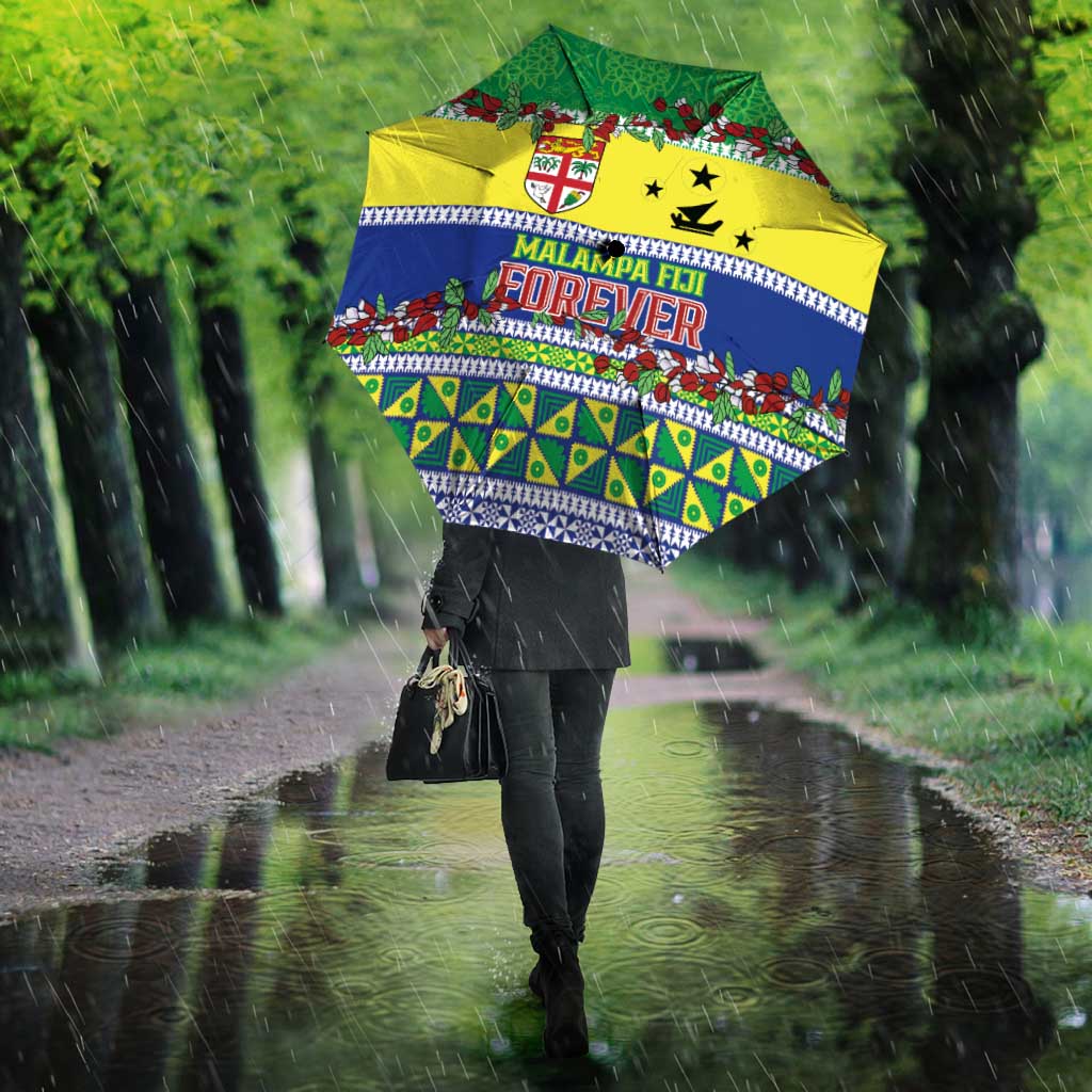 Malampa Fiji Forever Umbrella Tagimoucia Polynesian Sand Drawing - Polynesian Pride