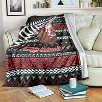 New Zealand Kiwi Santa Christmas Blanket He Wairua Kirihimete - Polynesian Pride