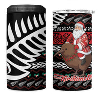 New Zealand Kiwi Santa Christmas 4 in 1 Can Cooler Tumbler He Wairua Kirihimete - Polynesian Pride
