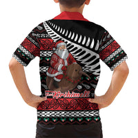 New Zealand Kiwi Santa Christmas Family Matching Short Sleeve Bodycon Dress and Hawaiian Shirt He Wairua Kirihimete - Polynesian Pride