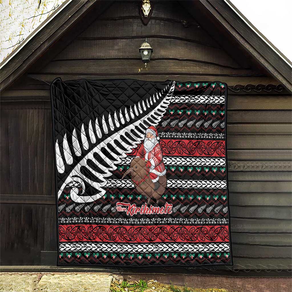 New Zealand Kiwi Santa Christmas Quilt He Wairua Kirihimete - Polynesian Pride