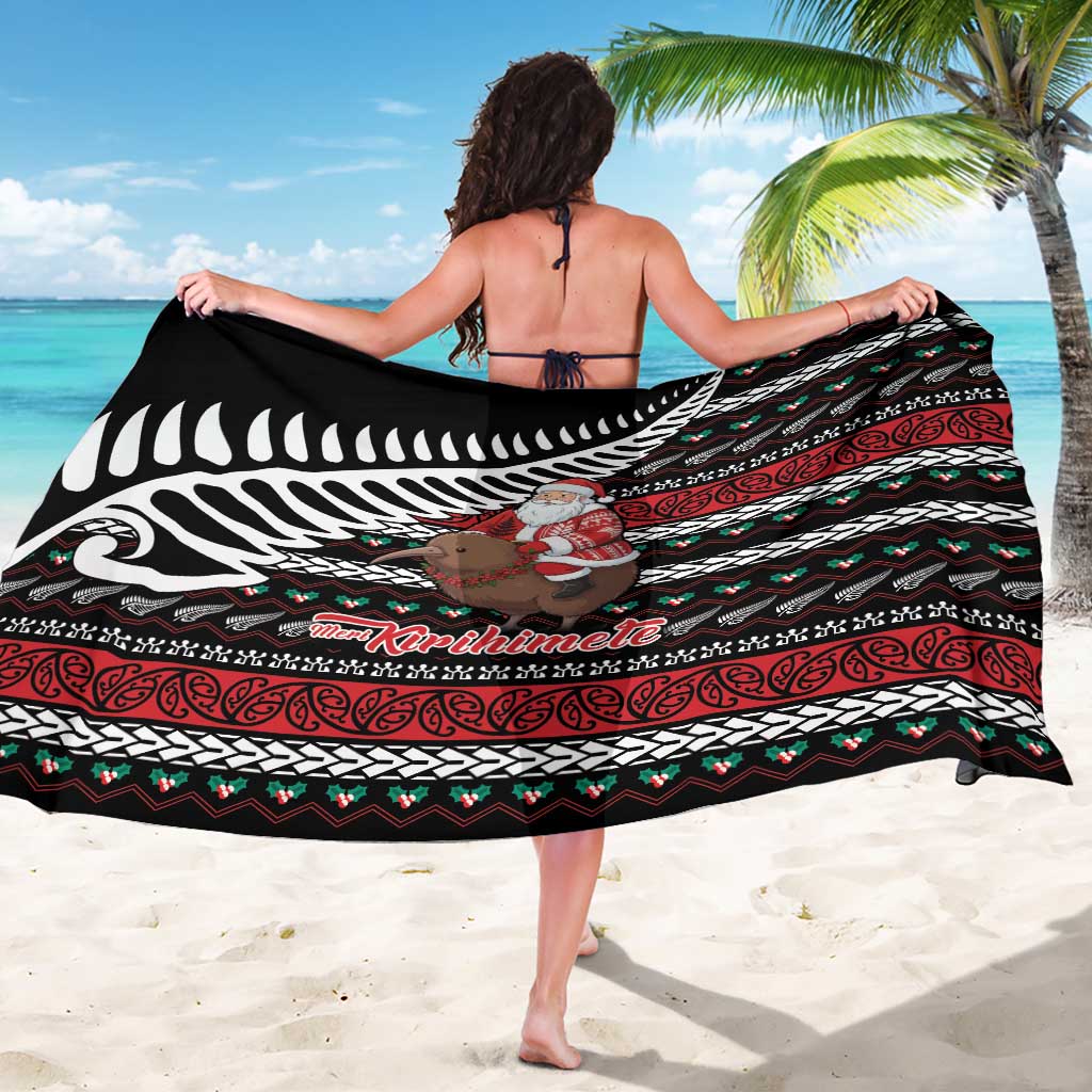 New Zealand Kiwi Santa Christmas Sarong He Wairua Kirihimete - Polynesian Pride