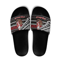 New Zealand Kiwi Santa Christmas Slide Sandals He Wairua Kirihimete - Polynesian Pride