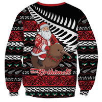 New Zealand Kiwi Santa Christmas Sweatshirt He Wairua Kirihimete - Polynesian Pride