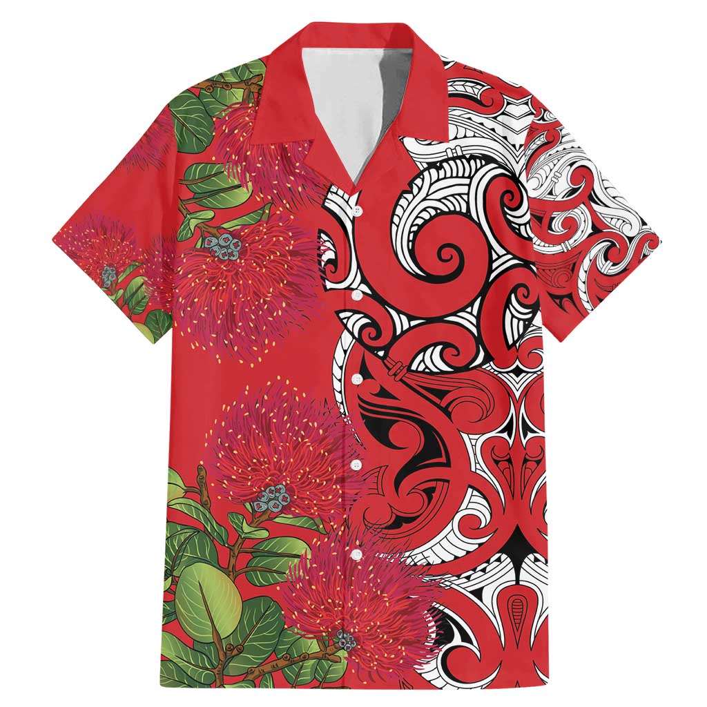 Personalised New Zealand Koru Pohutukawa Family Matching Mermaid Dress and Hawaiian Shirt Meri Kirihimete Aroha for Christmas - Polynesian Pride