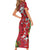 Personalised New Zealand Koru Pohutukawa Family Matching Short Sleeve Bodycon Dress and Hawaiian Shirt Meri Kirihimete Aroha for Christmas - Polynesian Pride