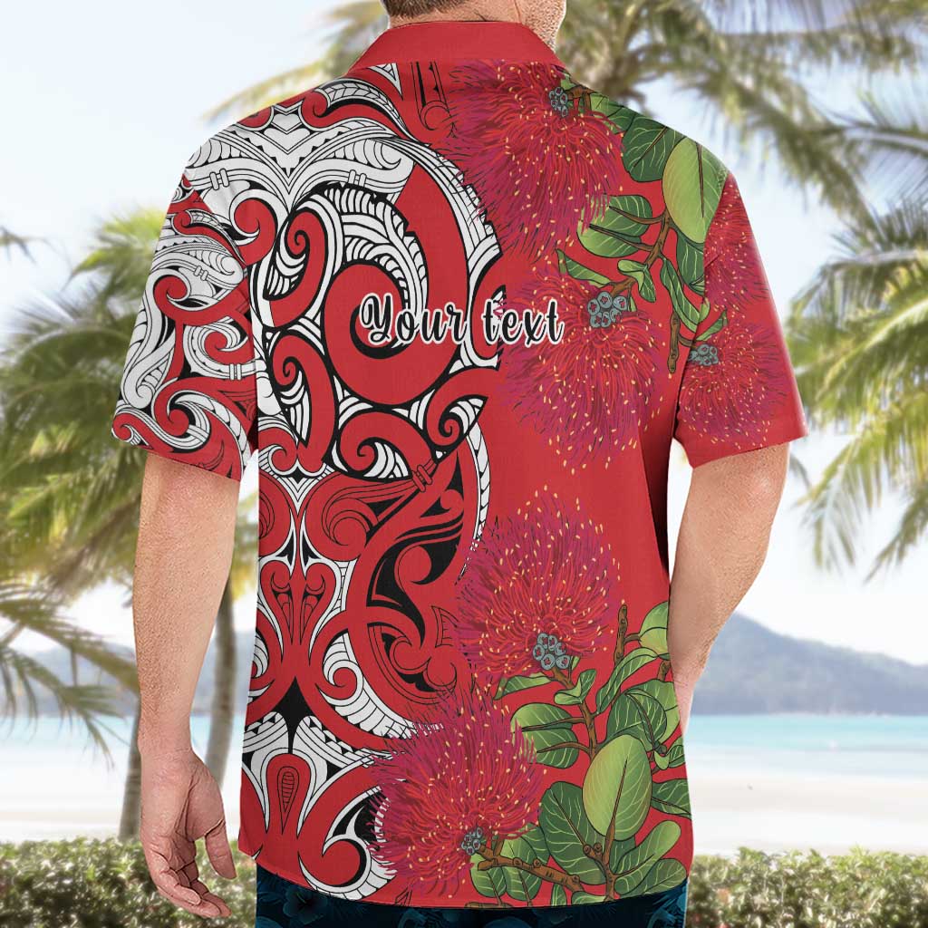 Personalised New Zealand Koru Pohutukawa Hawaiian Shirt Meri Kirihimete Aroha for Christmas - Polynesian Pride