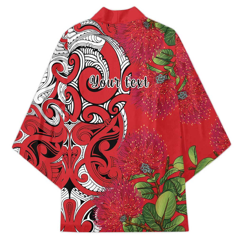 Personalised New Zealand Koru Pohutukawa Kimono Meri Kirihimete Aroha for Christmas - Polynesian Pride