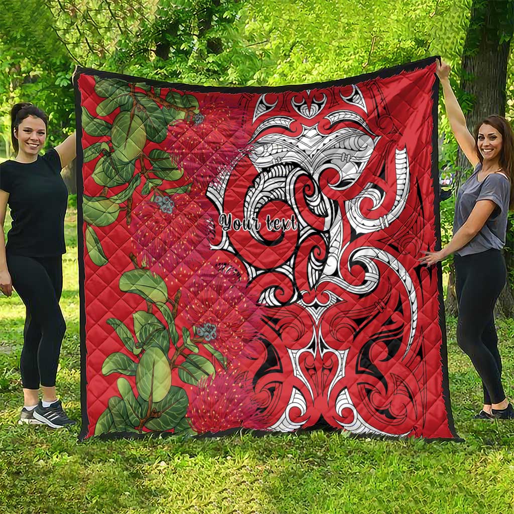 Personalised New Zealand Koru Pohutukawa Quilt Meri Kirihimete Aroha for Christmas - Polynesian Pride