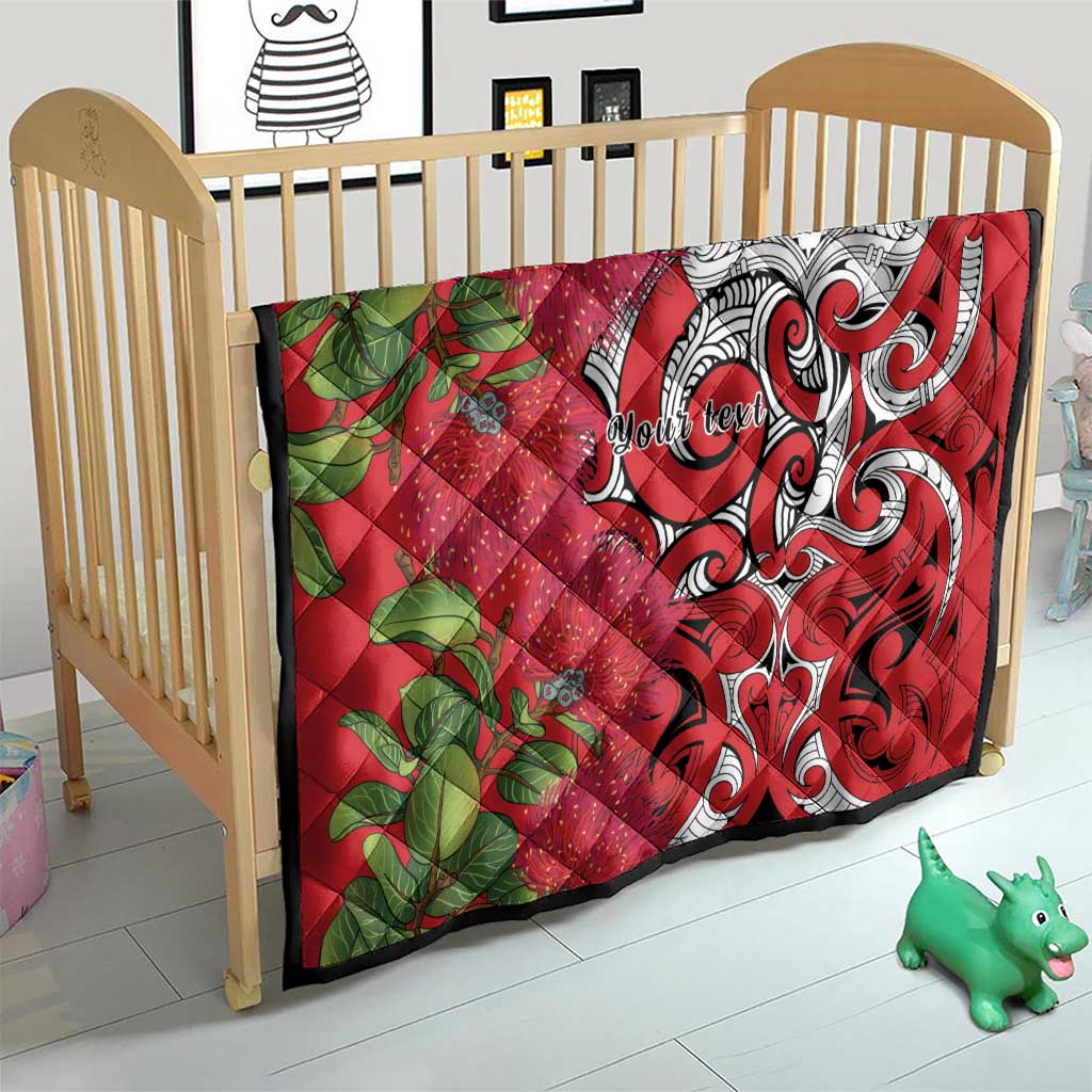 Personalised New Zealand Koru Pohutukawa Quilt Meri Kirihimete Aroha for Christmas - Polynesian Pride