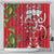 Personalised New Zealand Koru Pohutukawa Shower Curtain Meri Kirihimete Aroha for Christmas - Polynesian Pride