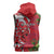 Personalised New Zealand Koru Pohutukawa Sleeveless Hoodie Meri Kirihimete Aroha for Christmas - Polynesian Pride