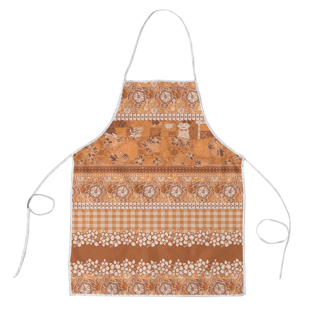 Hawaiian Hibiscus Honu Apron Gold Mele Kalikimaka Palaka Spirit - Polynesian Pride