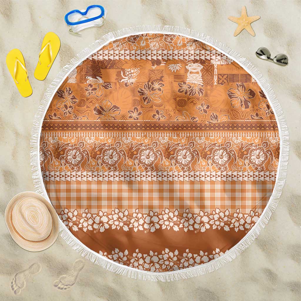 Hawaiian Hibiscus Honu Beach Blanket Gold Mele Kalikimaka Palaka Spirit - Polynesian Pride