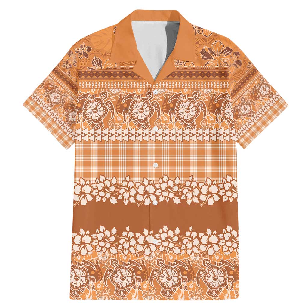 Hawaiian Hibiscus Honu Family Matching Mermaid Dress and Hawaiian Shirt Gold Mele Kalikimaka Palaka Spirit - Polynesian Pride