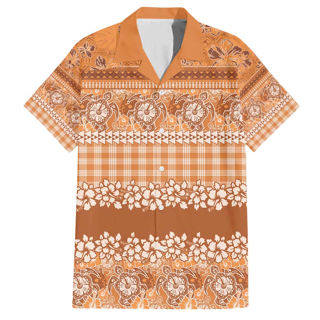 Hawaiian Hibiscus Honu Family Matching Puletasi and Hawaiian Shirt Gold Mele Kalikimaka Palaka Spirit - Polynesian Pride