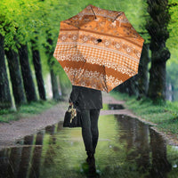 Hawaiian Hibiscus Honu Umbrella Gold Mele Kalikimaka Palaka Spirit - Polynesian Pride