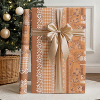 Hawaiian Hibiscus Honu Wrapping Paper Gold Mele Kalikimaka Palaka Spirit - Polynesian Pride