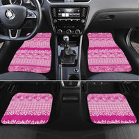 Hawaiian Hibiscus Honu Car Mats Pink Mele Kalikimaka Palaka Spirit - Polynesian Pride