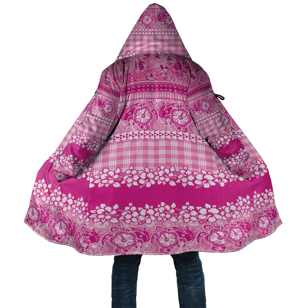 Hawaiian Hibiscus Honu Cloak Pink Mele Kalikimaka Palaka Spirit - Polynesian Pride