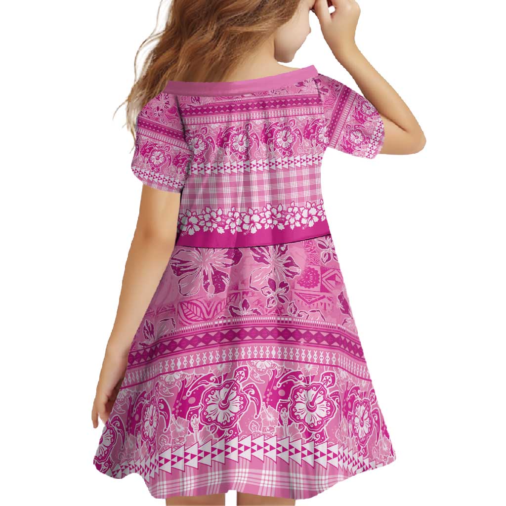 Hawaiian Hibiscus Honu Family Matching Summer Maxi Dress and Hawaiian Shirt Pink Mele Kalikimaka Palaka Spirit - Polynesian Pride