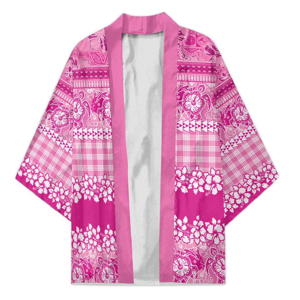 Hawaiian Hibiscus Honu Kimono Pink Mele Kalikimaka Palaka Spirit - Polynesian Pride