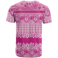 Hawaiian Hibiscus Honu T Shirt Pink Mele Kalikimaka Palaka Spirit - Polynesian Pride