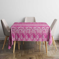 Hawaiian Hibiscus Honu Tablecloth Pink Mele Kalikimaka Palaka Spirit - Polynesian Pride
