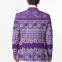Hawaiian Hibiscus Honu Blazer Purple Mele Kalikimaka Palaka Spirit - Polynesian Pride