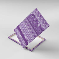 Hawaiian Hibiscus Honu Canvas Wall Art Purple Mele Kalikimaka Palaka Spirit - Polynesian Pride