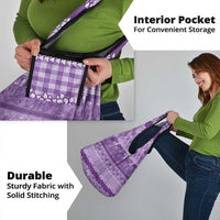 Hawaiian Hibiscus Honu Grocery Bag Purple Mele Kalikimaka Palaka Spirit - Polynesian Pride