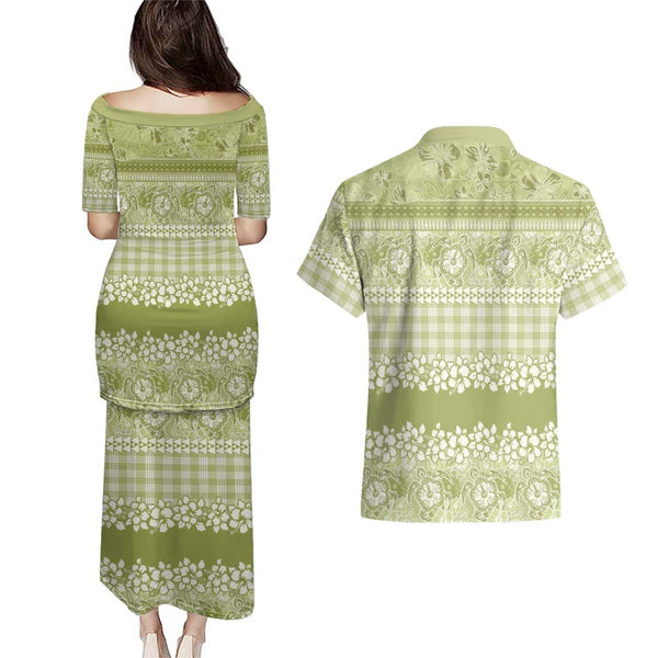 American Samoa Puletasi Floral Spirit Sage Green main image 1
