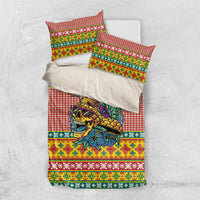 Hawaiian Pineapples Skull Bedding Set Mele Kalikimaka Palaka Quilt Pattern - Polynesian Pride