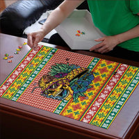 Hawaiian Pineapples Skull Puzzle Mele Kalikimaka Palaka Quilt Pattern - Polynesian Pride