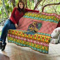 Hawaiian Pineapples Skull Quilt Mele Kalikimaka Palaka Quilt Pattern - Polynesian Pride