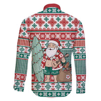 Hawaiian Funny Santa Surf Family Matching Short Sleeve Bodycon Dress and Hawaiian Shirt Mele Kalikimaka Palaka Quilt Pattern - Polynesian Pride