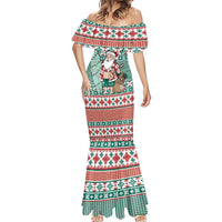 Hawaiian Funny Santa Surf Mermaid Dress Mele Kalikimaka Palaka Quilt Pattern - Polynesian Pride