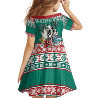 Hawaiian Skull Surfs Family Matching Tank Maxi Dress and Hawaiian Shirt Mele Kalikimaka Palaka Quilt Pattern - Polynesian Pride