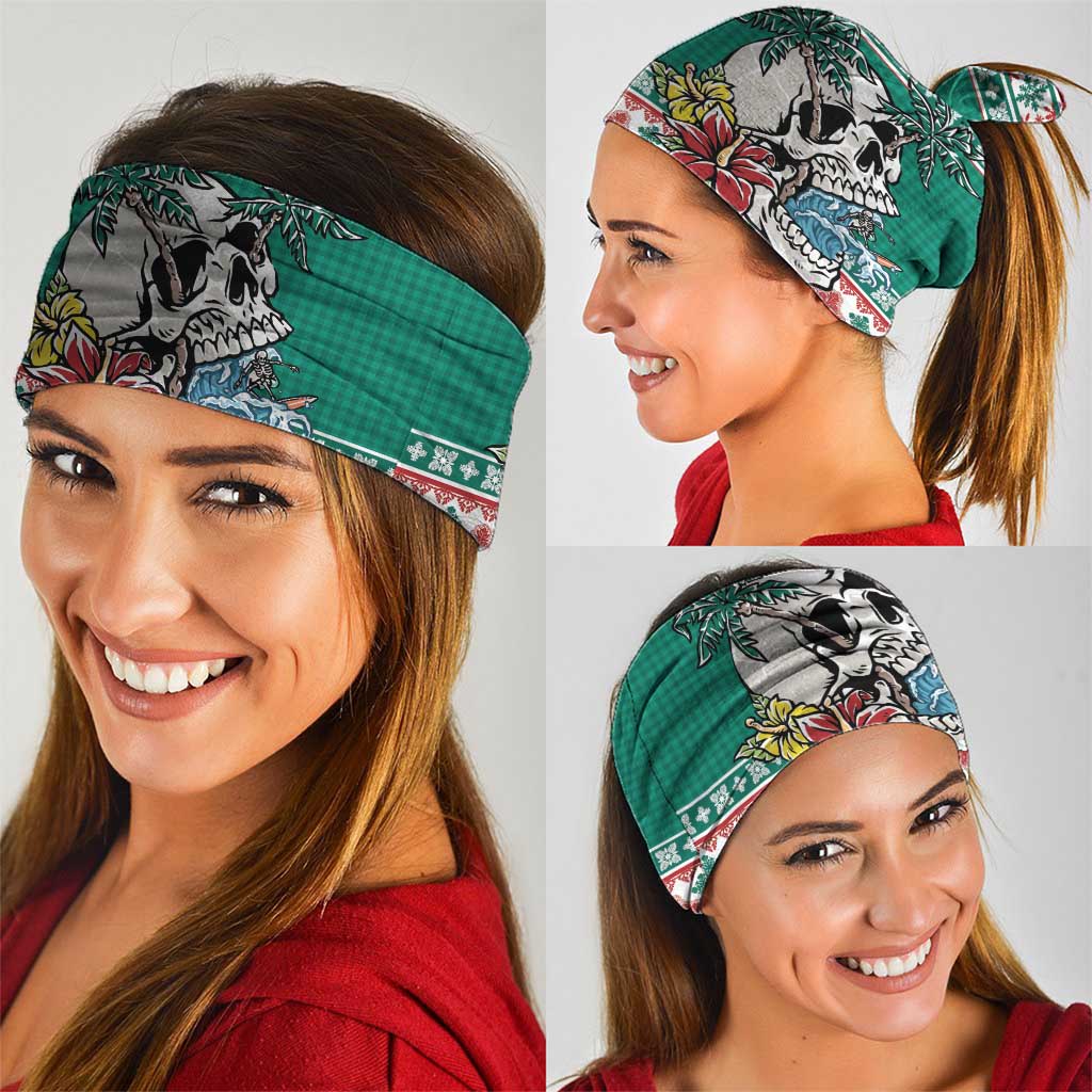 Hawaiian Skull Surfs Neck Gaiter Mele Kalikimaka Palaka Quilt Pattern - Polynesian Pride