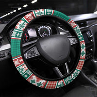 Hawaiian Skull Surfs Steering Wheel Cover Mele Kalikimaka Palaka Quilt Pattern - Polynesian Pride