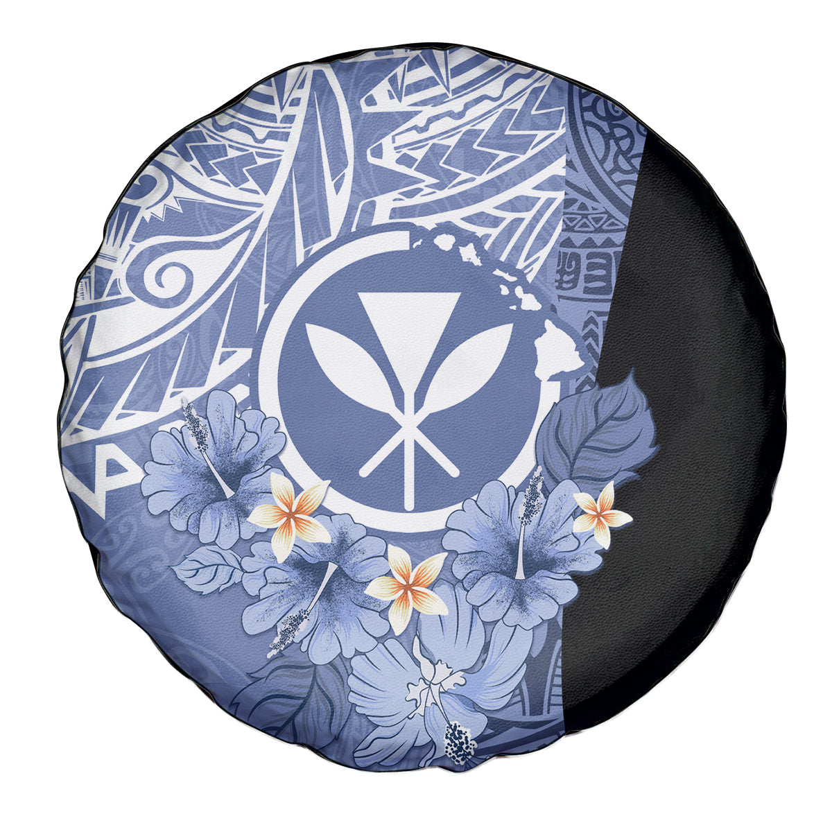 Aloha Vintage Hawaii Tribal Spare Tire Cover Blue Style LT9 - Polynesian Pride