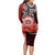 Aloha Vintage Hawaii Tribal Long Sleeve Bodycon Dress Red Style LT9 - Polynesian Pride