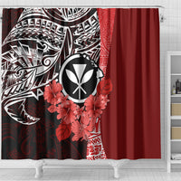 Aloha Vintage Hawaii Tribal Shower Curtain Red Style LT9 - Polynesian Pride