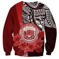 Aloha Vintage Hawaii Tribal Sweatshirt Red Style LT9 - Polynesian Pride