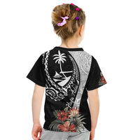 Hafa Adai Guam Kid T Shirt Tropical Flowers with Polynesian Pattern LT9 - Polynesian Pride