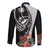 Hafa Adai Guam Long Sleeve Button Shirt Tropical Flowers with Polynesian Pattern LT9 - Polynesian Pride