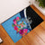 Bula Fiji Vintage Fijian Masi Pattern Rubber Doormat Blue Unique LT9 Blue - Polynesian Pride