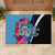 Bula Fiji Vintage Fijian Masi Pattern Rubber Doormat Blue Unique LT9 - Polynesian Pride